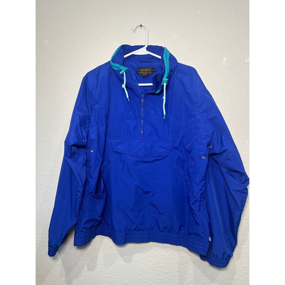 Vintage Eddie Bauer Royal Blue Anorak Windbreaker & Track Pants Set Womens M
